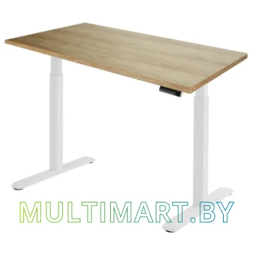 Стол для работы стоя ErgoSmart Electric Desk 1360x800x36 мм (дуб натуральный/белый)